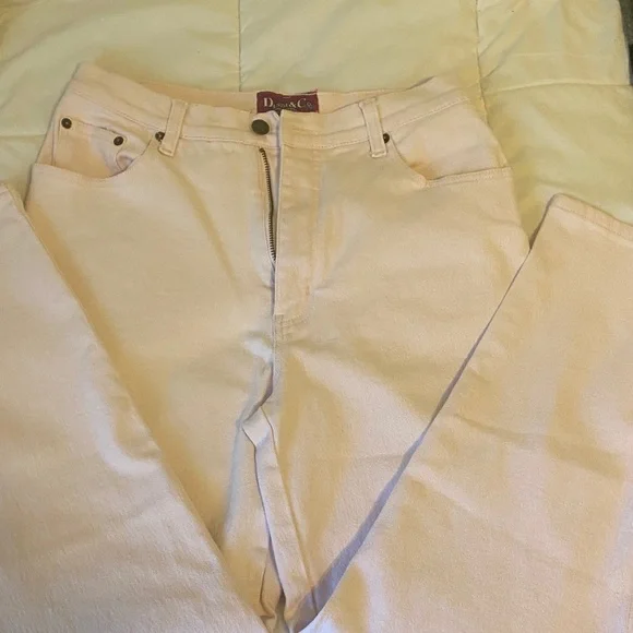 Baby pink retro vintage Women's Boot Cut Jeans - Picture 4 of 6